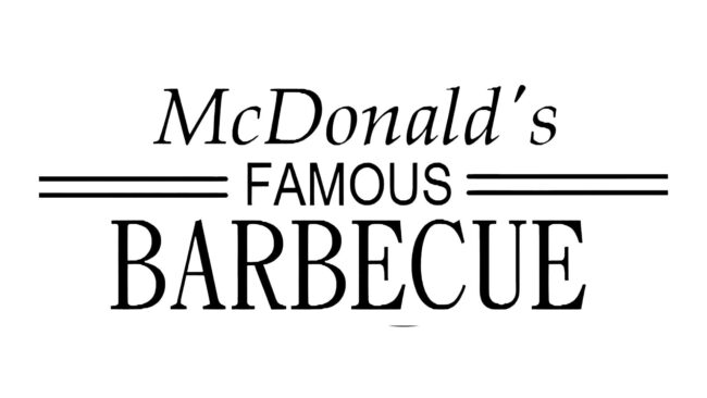 McDonalds Famous Barbecue Zeichen 1940–1948