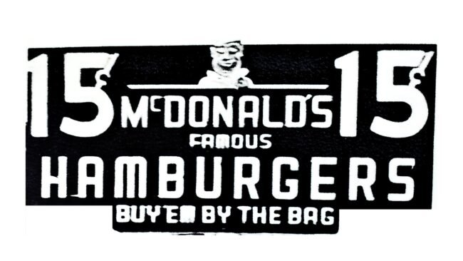 McDonalds Famous Hamburgers Zeichen 1948–1953