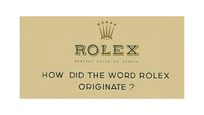 Rolex Logo 1905-1965