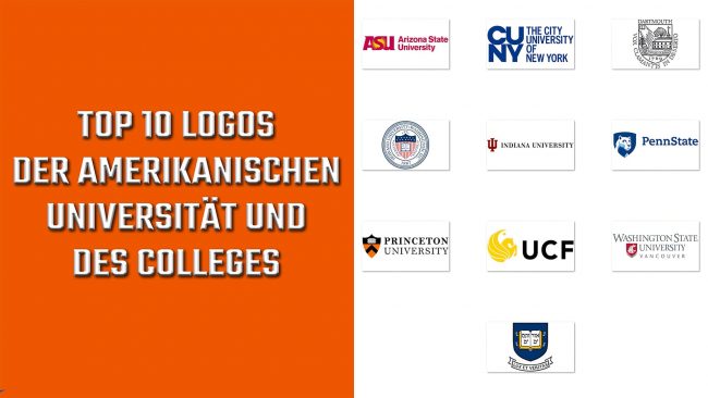Top 10 Logos der amerikanischen Universität und des Colleges