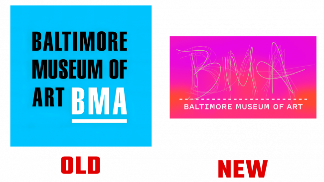 Baltimore Museum of Art Neues und Altes Logo (Geschichte)