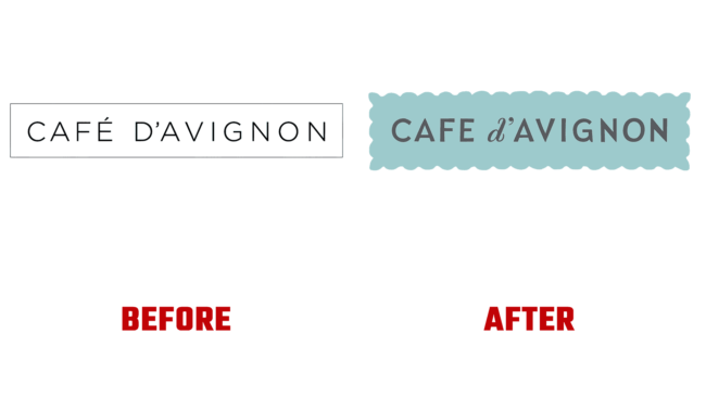 Café d'Avignon Vorher und Nachher Logo (Geschichte)