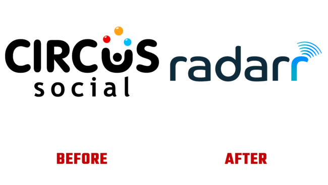 Circus Social and Radarr Vor und Nach Logo (Geschichte)