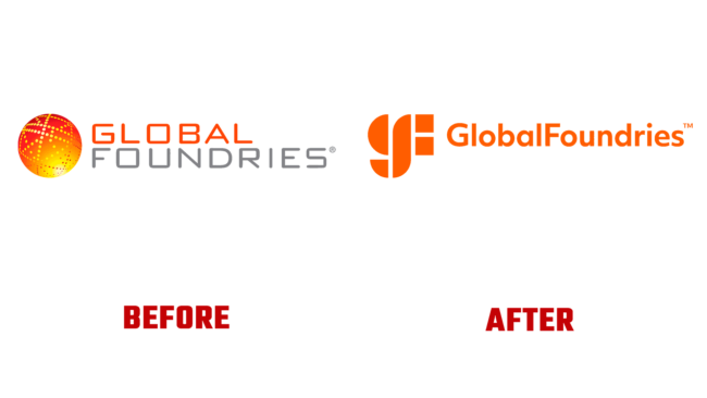 GlobalFoundries Vorher und Nachher Logo (Geschichte)