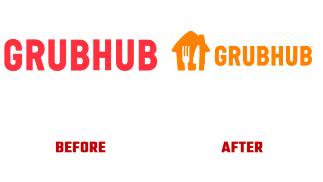 Grubhub Vorher und Nachher Logo (Geschichte)
