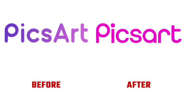 Picsart Vorher und Nachher Logo (Geschichte)