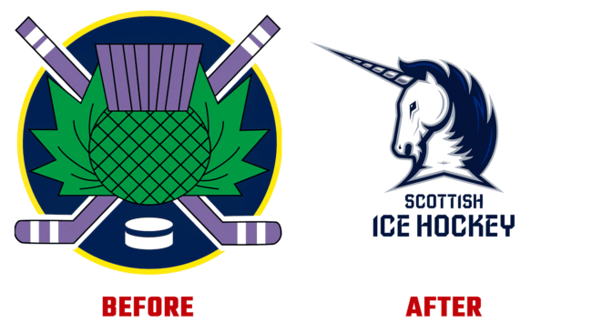 Scottish Ice Hockey Vorher und Nachher Logo (Geschichte)