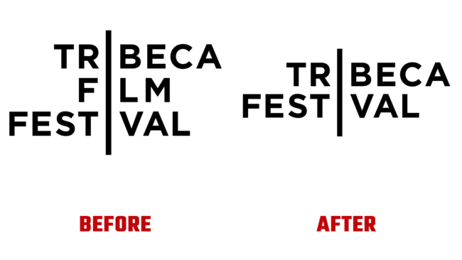 Tribeca Festival Vorher und Nachher Logo (Geschichte)