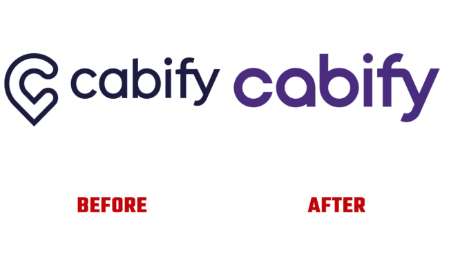 Cabify Vorher und Nachher Logo (Geschichte)