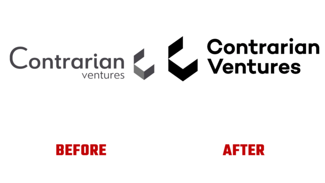 Contrarian Ventures Vorher und Nachher Logo (Geschichte)