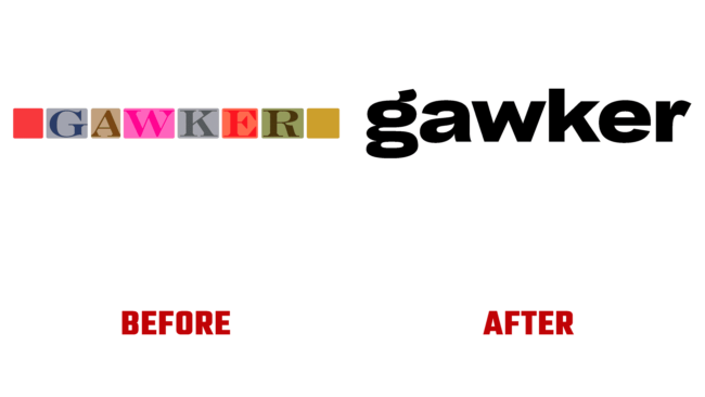 Gawker Vorher und Nachher Logo (Geschichte)