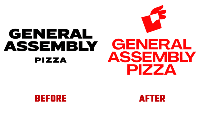 General Assembly Pizza Vor und Nach Logo (Geschichte)