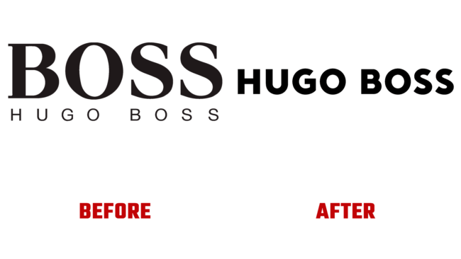 Hugo Boss Vorher und Nachher Logo (Geschichte)