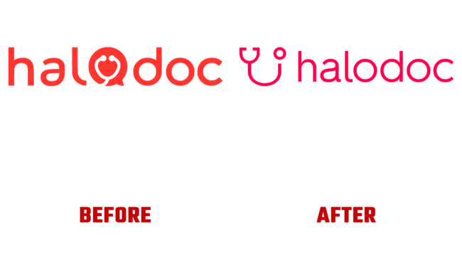 Halodoc Vorher und Nachher Logo (Geschichte)