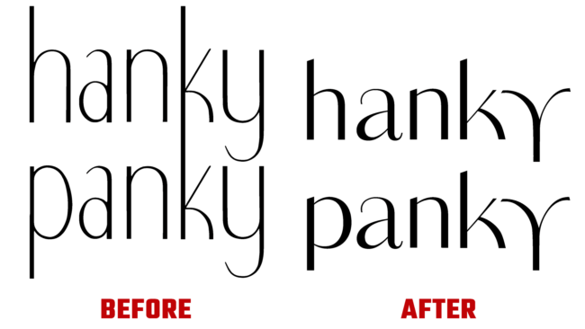 Hanky Panky Vorher und Nachher Logo (Geschichte)