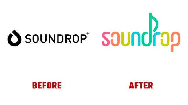 Soundrop Vorher und Nachher Logo (Geschichte)