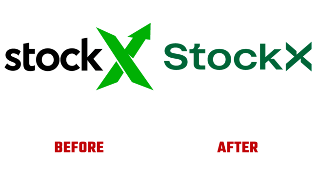 StockX Vorher und Nachher Logo (Geschichte)