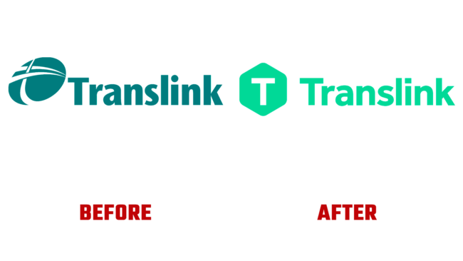 Translink Vorher und Nachher Logo (Geschichte)