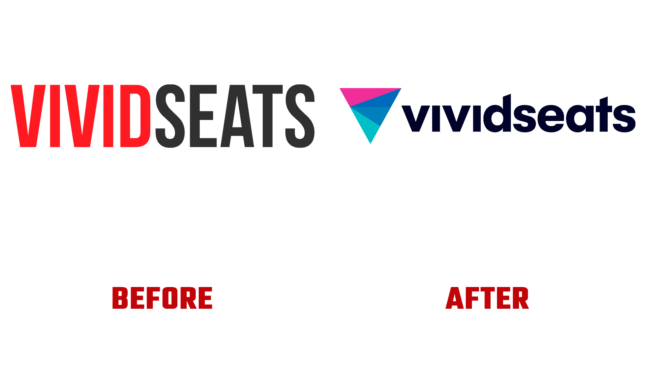 Vivid Seats Vorher und Nachher Logo (Geschichte)