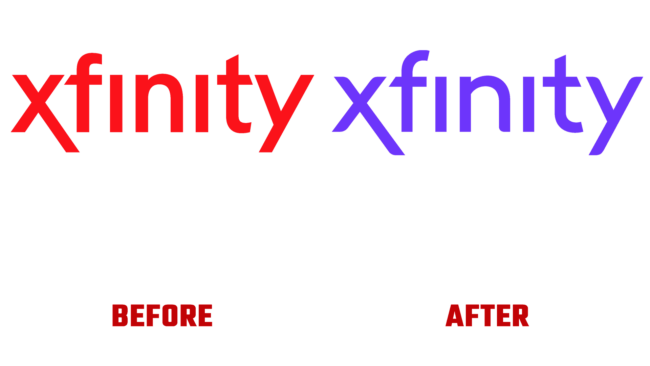 Xfinity Vorher und Nachher Logo (Geschichte)