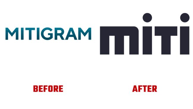 Mitigram Vorher und Nachher Logo (Geschichte)