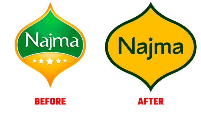 Najma Vorher und Nachher Logo (Geschichte)