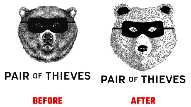 Pair of Thieves Vorher und Nachher Logo (Geschichte
