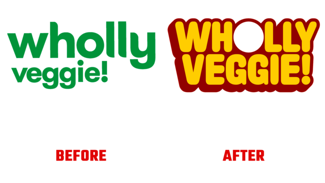 Wholly Veggie Vorher und Nachher Logo (Geschichte)