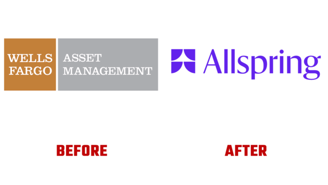 Allspring Vorher und Nachher Logo (Geschichte)