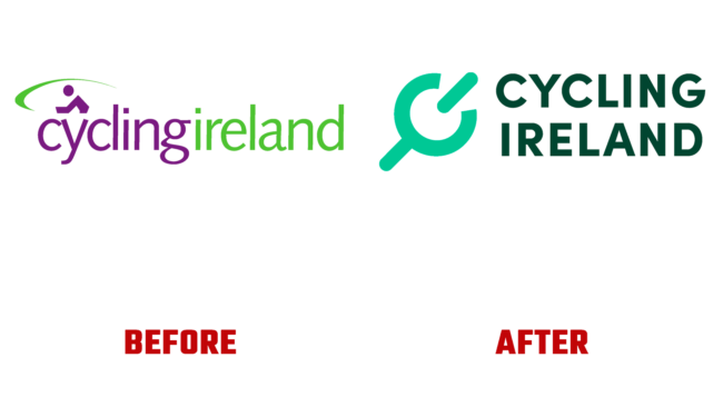 Cycling Ireland Vorher und Nachher Logo (Geschichte)