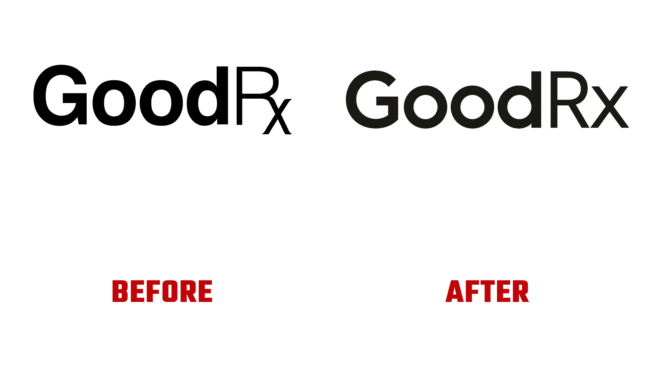 GoodRX Vorher und Nachher Logo (Geschichte)