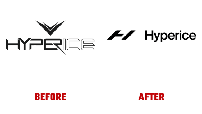 Hyperice Vorher und Nachher Logo (Geschichte)