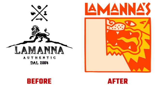 Lamannas Vorher und Nachher Logo (Geschichte)