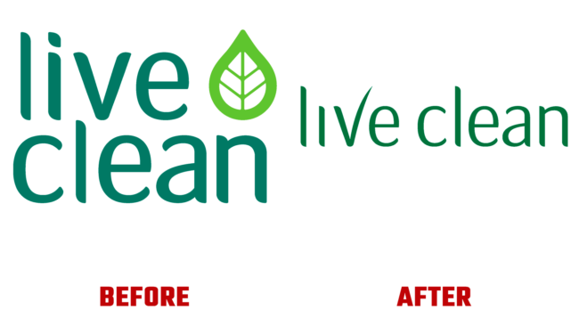 Live Clean Vorher und Nachher Logo (Geschichte)