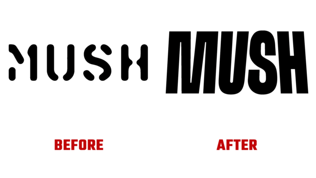 Mush Vorher und Nachher Logo (Geschichte)