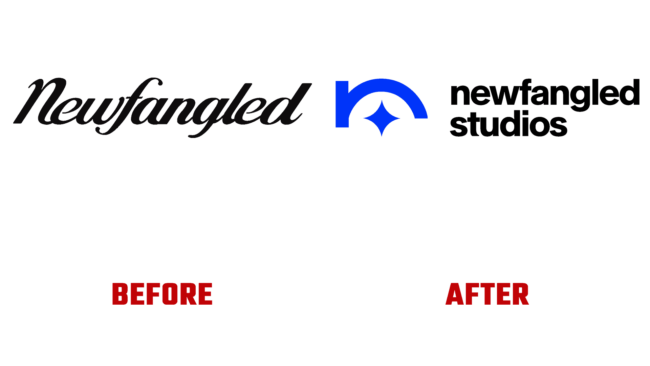 Newfangled Studios Vorher und Nachher Logo (Geschichte)