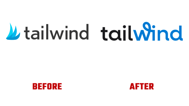 Tailwind Vorher und Nachher Logo (Geschichte)
