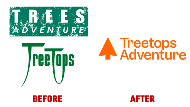 Treetops Adventure Vorher und Nachher Logo (Geschichte)