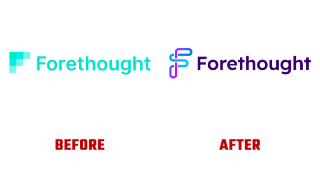 Forethought Vorher und Nachher Logo (Geschichte)