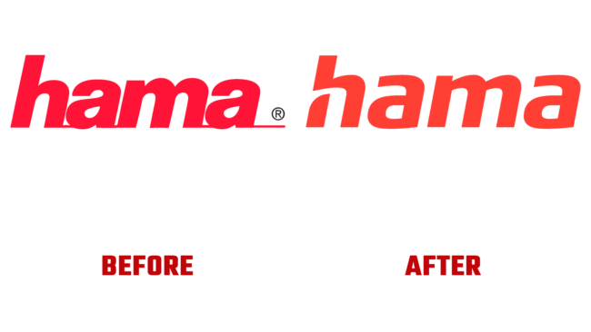 Hama Vorher und Nachher Logo (Geschichte)