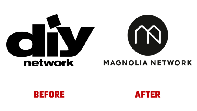 Magnolia Network Vorher und Nachher Logo (Geschichte)