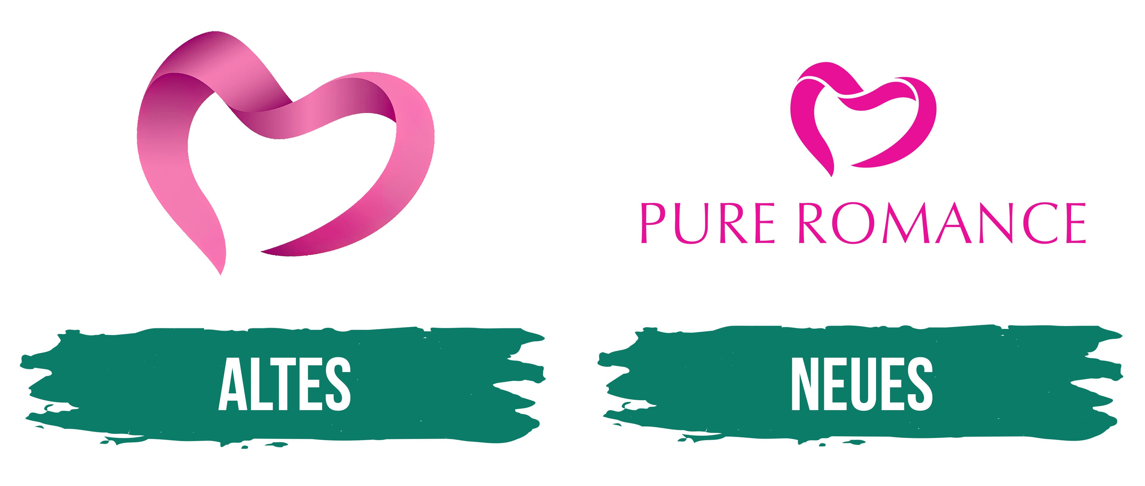 Pure romance heart logo