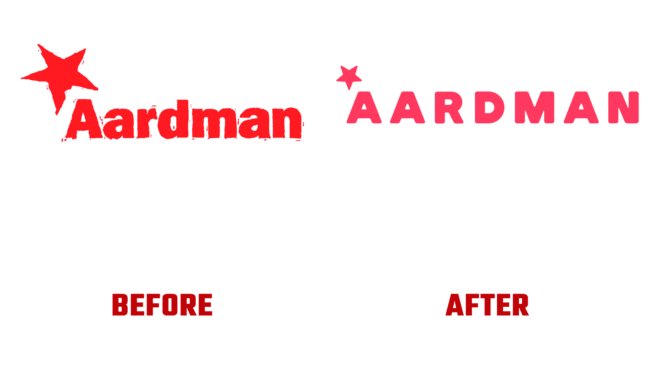 Aardman Animations Vorher und Nachher Logo (Geschichte)