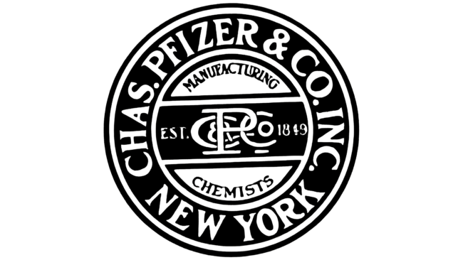 Chas Pfizer & Company of New York Logo 1849-1948
