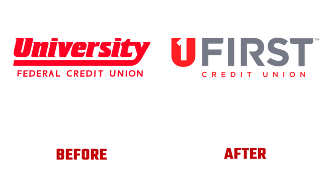 UFirst Credit Union Vorher und Nachher Logo (Geschichte)