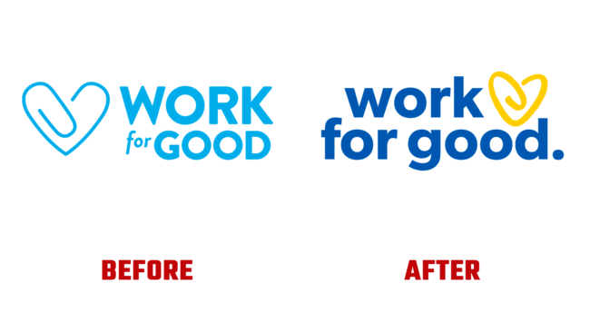 Work for Good Vorher und Nachher Logo (Geschichte)