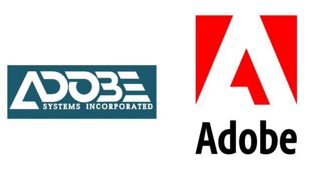Adobe Firmenlogos damals und heute