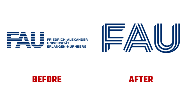 FAU Vorher und Nachher Logo (Geschichte)