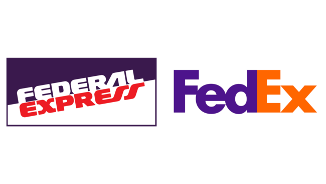 Fedex Firmenlogos damals und heute