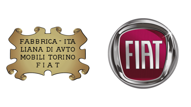 Fiat Firmenlogos damals und heute
